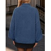 ZESICA Women’s Fall Winter Long Sleeve Turtleneck Oversized Sweaters(Dusty Blue)