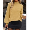 ZESICA Women’s Fall Winter Long Sleeve Turtleneck Oversized Sweaters(Ginger)