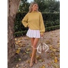 ZESICA Women’s Fall Winter Long Sleeve Turtleneck Oversized Sweaters(Ginger)