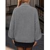 ZESICA Women’s Fall Winter Long Sleeve Turtleneck Oversized Sweaters(Grey)