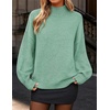 ZESICA Women’s Fall Winter Long Sleeve Turtleneck Oversized Sweaters(Light Green)