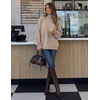 ZESICA Women’s Fall Winter Long Sleeve Turtleneck Oversized Sweaters(Oatmeal)
