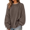 ZESICA Oversized Sweaters for Women 2026 Fall Trendy Pullover Tops(Ash Grey)