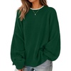 ZESICA Oversized Sweaters for Women 2026 Fall Trendy Pullover Tops(Forest Green)