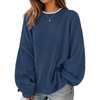 ZESICA Oversized Sweaters for Women 2026 Fall Trendy Pullover Tops(Royal Blue)
