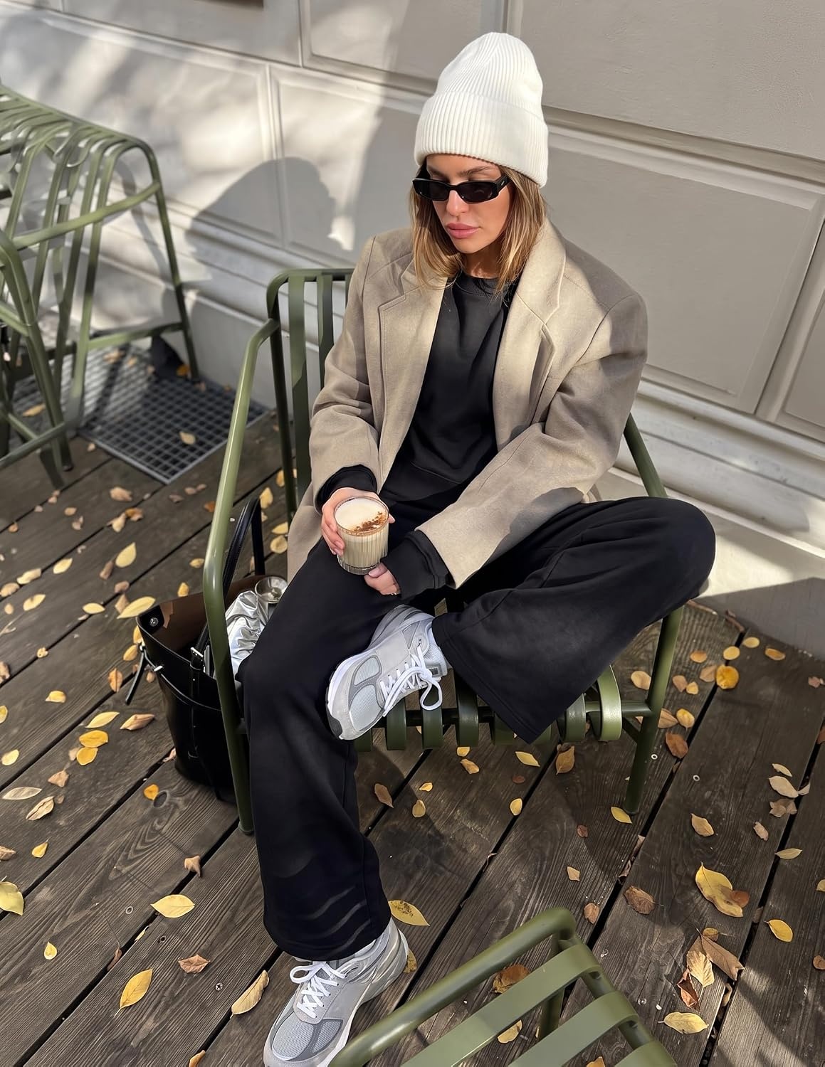 image:imageZESICA Two Piece Lounge Sets for Women Fall Sweatsuit Tracksuit OutfitsBlack