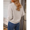ZESICA Women’s 2026 Fall Oversized Striped Cozy Casual Long Sleeve Sweaters(Apricot)