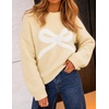 ZESICA Women’s 2026 Fall Oversized Striped Cozy Casual Long Sleeve Sweaters(Light Yellow)