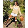 ZESICA Women’s 2026 Fall Oversized Striped Cozy Casual Long Sleeve Sweaters(Light Yellow)
