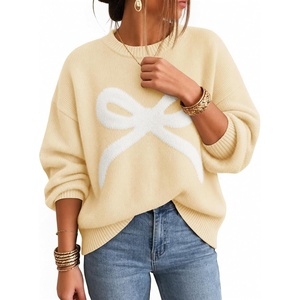 ZESICA Women’s 2026 Fall Oversized Striped Cozy Casual Long Sleeve Sweaters(Light Yellow)