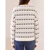 ZESICA Women’s 2026 Casual Long Sleeve Striped Pullover Sweaters(Beige)