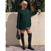 ZESICA Womens 2026 Fall Oversized Chunky Cable Knit Tunic Sweaters(Darkgreen)