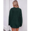 ZESICA Womens 2026 Fall Oversized Chunky Cable Knit Tunic Sweaters(Darkgreen)