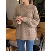 ZESICA Womens 2026 Fall Oversized Chunky Cable Knit Tunic Sweaters(Khaki)