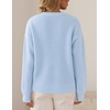 ZESICA Women’s 2026 Fall Winter Crewneck Oversized Printed Sweaters(Blue)