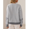 ZESICA Women’s 2026 Fall Winter Crewneck Oversized Printed Sweaters(Grey)