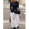 ZESICA Womens Fall Ruffle Peplum Sweaters Cropped Pullover Tops(Black)