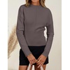 ZESICA Women’s Fall Sweaters Crewneck Cinched Waist Pullover Tops(Greytaupe)