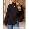 ZESICA Women’s Fall Sweaters Oversized Mock Neck Cable Knit Outfits(Coffee)