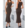 ZESICA Women’s Fall Two Piece Outfits Shawl Poncho Sweater Bodycon Dresses(Coffee)