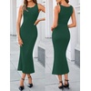 ZESICA Women’s Fall Two Piece Outfits Shawl Poncho Sweater Bodycon Dresses(Dark Green)