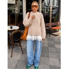 ZESICA Women’s Fall Winter Cable Knit Oversized Cozy Knit Pullover Sweaters(Light Khaki)