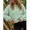 ZESICA Women’s Fall Winter Cable Knit Oversized Cozy Knit Pullover Sweaters(Sage Green)