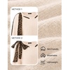 ZESICA Women’s Fall Winter Cute Bow Tie Oversized Sweaters(Apricot)