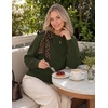 ZESICA Women’s Fall Winter Cute Bow Tie Oversized Sweaters(Armygreen)