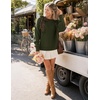 ZESICA Women’s Fall Winter Cute Bow Tie Oversized Sweaters(Armygreen)