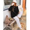 ZESICA Women’s Fall Winter Cute Bow Tie Oversized Sweaters(Black)
