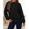 ZESICA Women’s Fall Winter Cute Bow Tie Oversized Sweaters(Black)