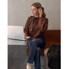 ZESICA Women’s Fall Winter Cute Bow Tie Oversized Sweaters(Brown)