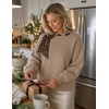 ZESICA Women’s Fall Winter Cute Bow Tie Oversized Sweaters(Camel)