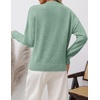 ZESICA Women’s Fall Winter Henley Neck Oversized Sweater Tops(Light Green)