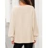 ZESICA Women’s Fall Winter Long Sleeve Casual Oversized Sweaters(Apricot)