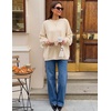 ZESICA Women’s Fall Winter Long Sleeve Casual Oversized Sweaters(Apricot)