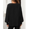 ZESICA Women’s Fall Winter Long Sleeve Casual Oversized Sweaters(Black)