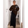 ZESICA Women’s Fall Winter Long Sleeve Casual Oversized Sweaters(Coffee)