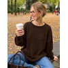 ZESICA Women’s Fall Winter Long Sleeve Casual Oversized Sweaters(Coffee)