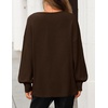 ZESICA Women’s Fall Winter Long Sleeve Casual Oversized Sweaters(Coffee)