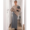 ZESICA Women’s Fall Winter Long Sleeve Casual Oversized Sweaters(Khaki)
