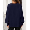 ZESICA Women’s Fall Winter Long Sleeve Casual Oversized Sweaters(Navy)