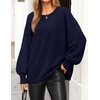 ZESICA Women’s Fall Winter Long Sleeve Casual Oversized Sweaters(Navy)