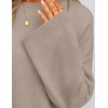 ZESICA Women’s Fall Winter Sweaters 2026 Lace Trim Pullover Tops(Oats)