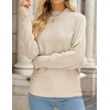 ZESICA Women’s Fall Winter Turtleneck Long Batwing Sleeve Sweaters(Apricot)