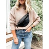ZESICA Women’s Fall Winter Turtleneck Long Batwing Sleeve Sweaters(Apricot)