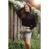 ZESICA Women’s Fall Winter Turtleneck Long Batwing Sleeve Sweaters(Black)