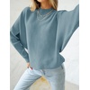 ZESICA Women’s Fall Winter Turtleneck Long Batwing Sleeve Sweaters(Blue)