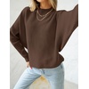 ZESICA Women’s Fall Winter Turtleneck Long Batwing Sleeve Sweaters(Coffee)